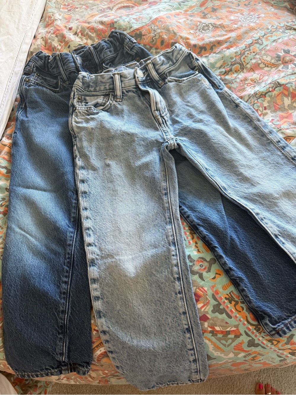 Gap kids jeans, light and medium wash
